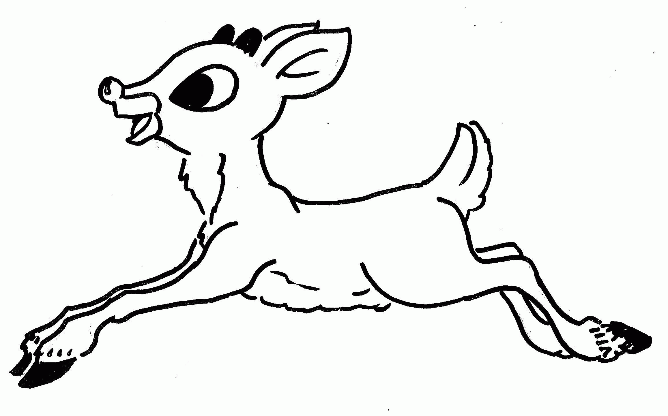 Reindeer Christmas Coloring Pages