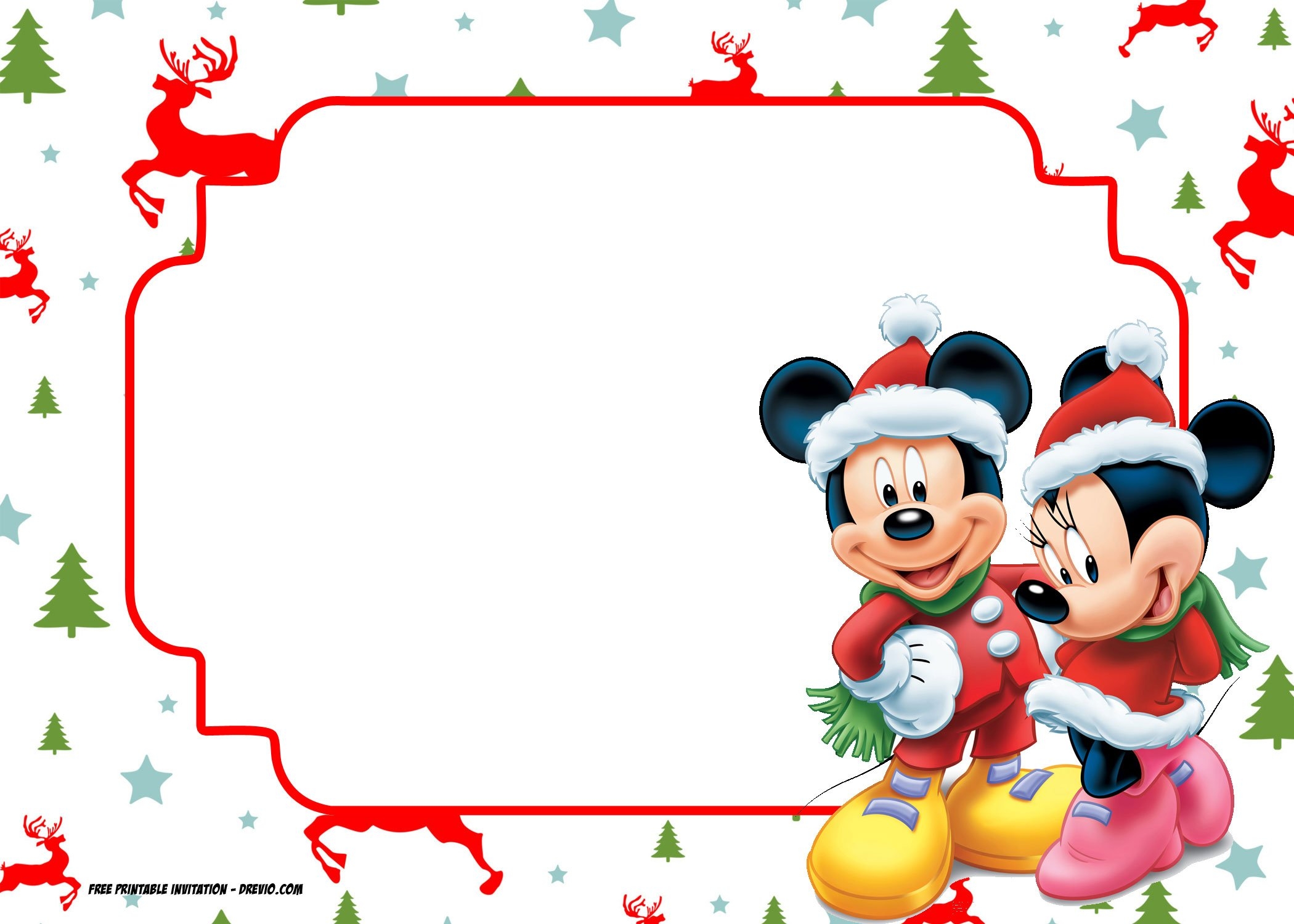 printable christmas card template free