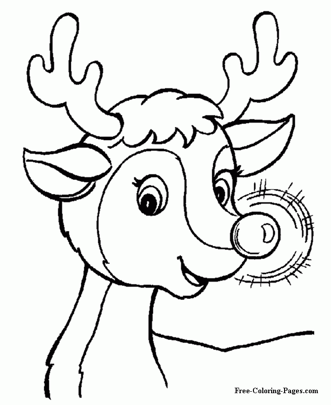 Printable Christmas Coloring Book Pages Rudolph 39 s Glow