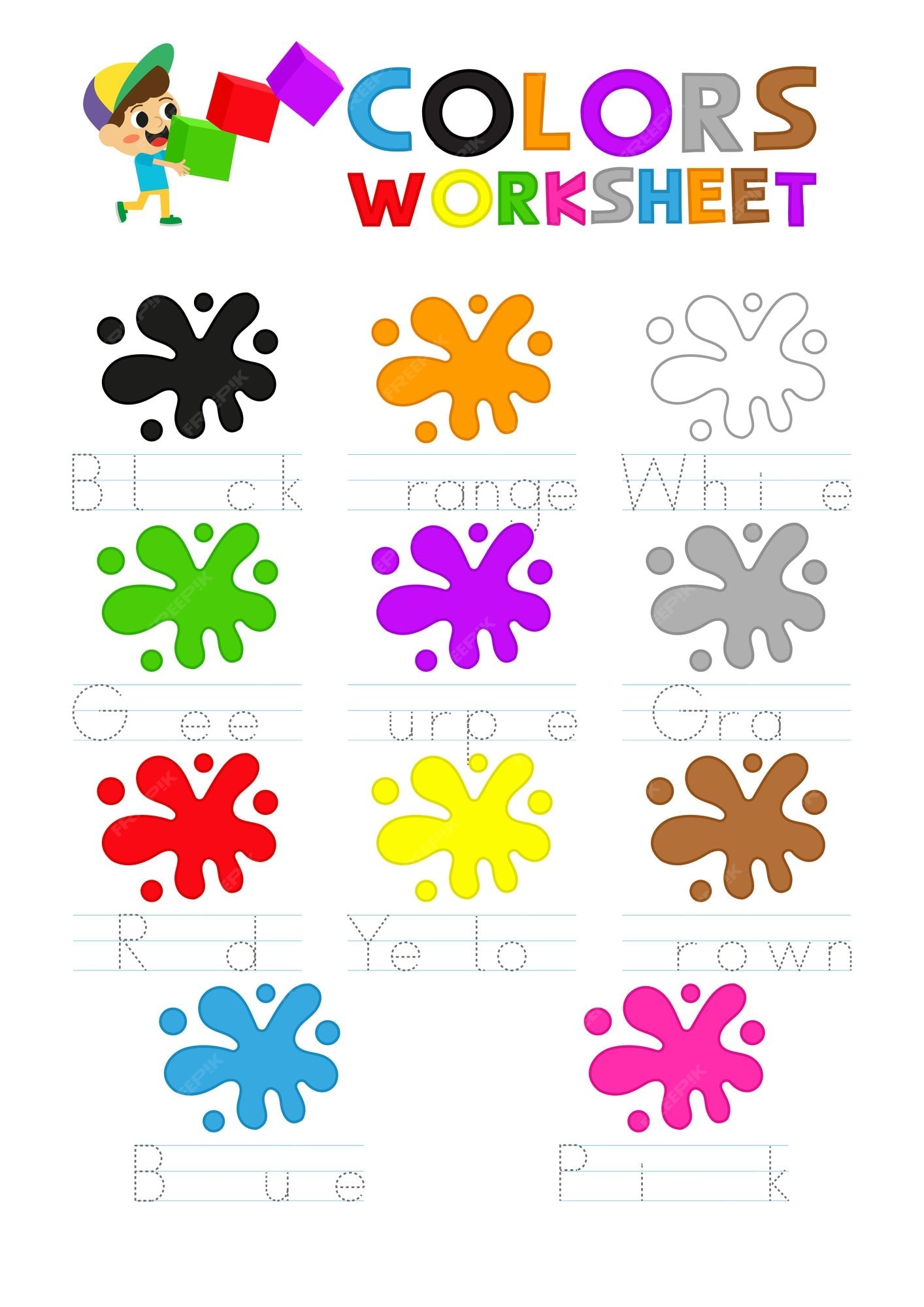 printable color worksheets