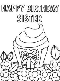 Printable Coloring Birthday Cards For Sister In Law Infoupdate