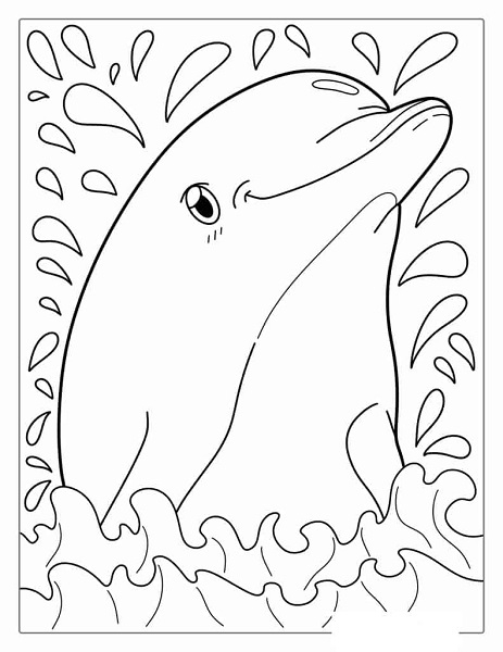 Printable Coloring Pages Dolphins Coloring Book 