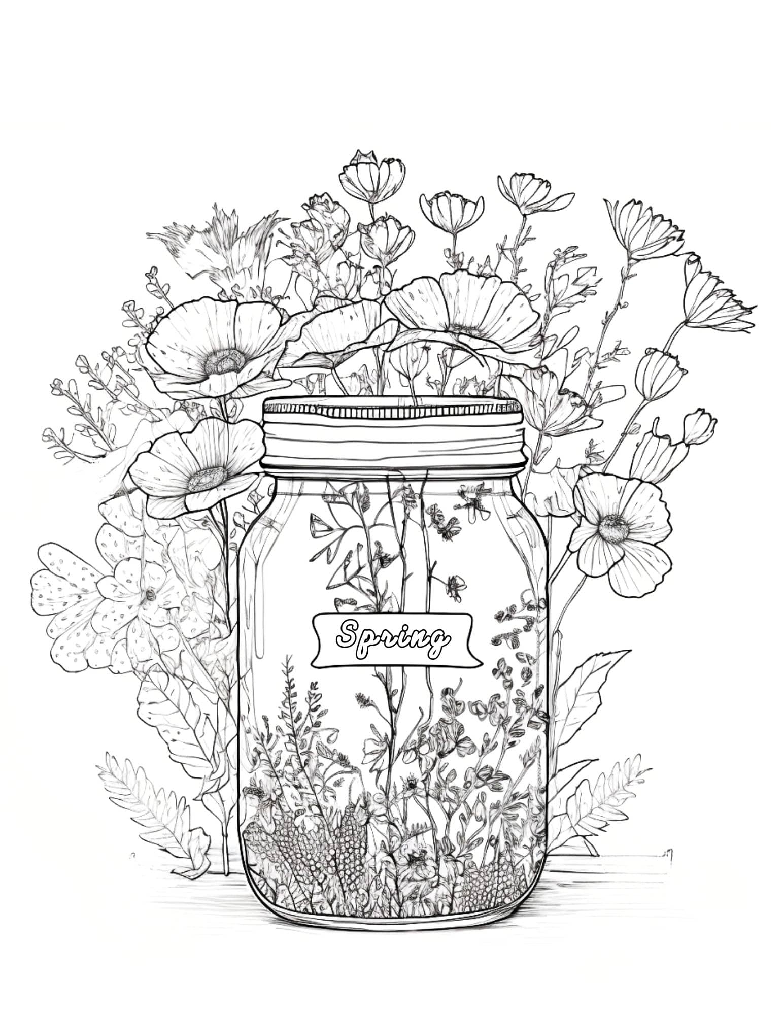 free coloring pages with flowers