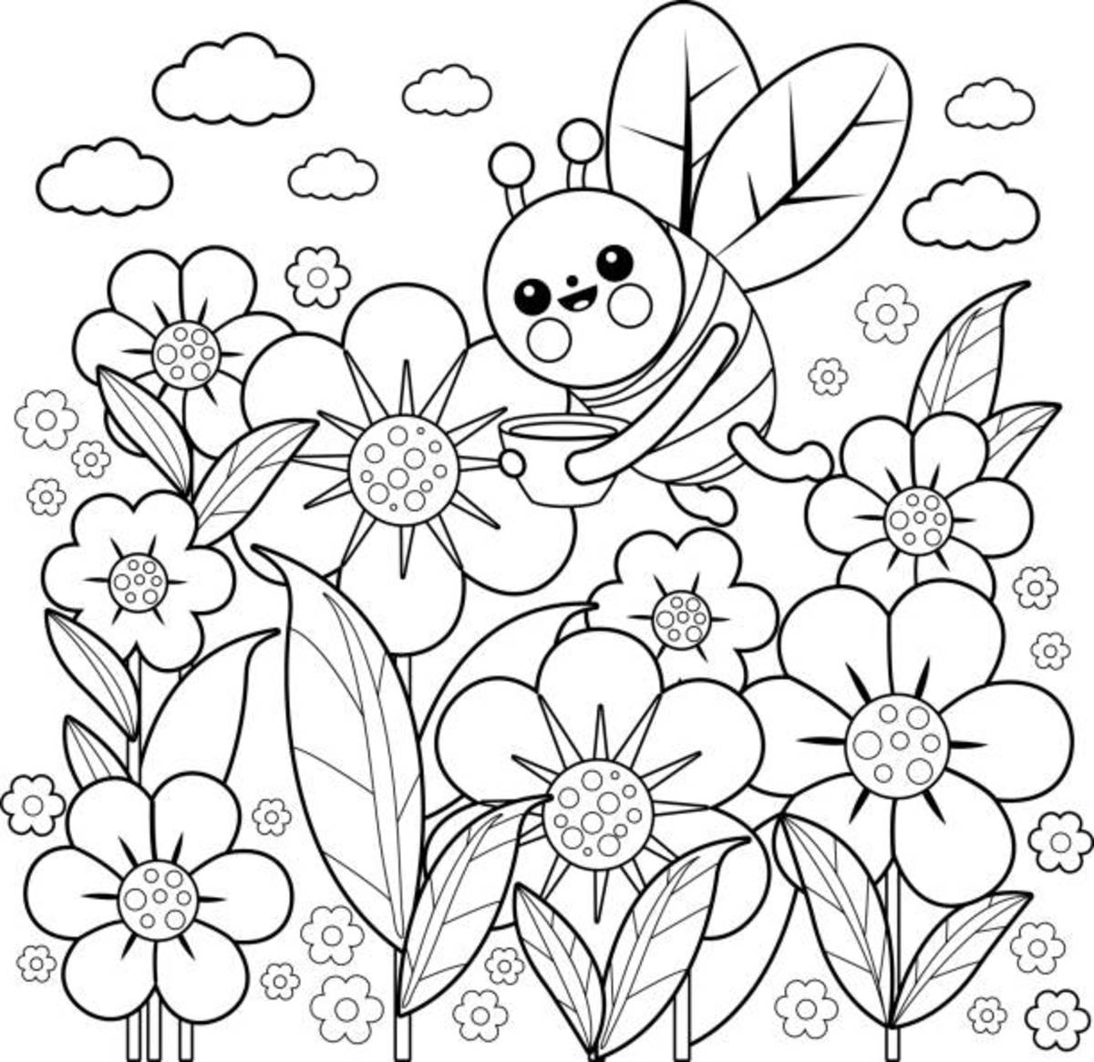 free printable pictures of flowers for kids