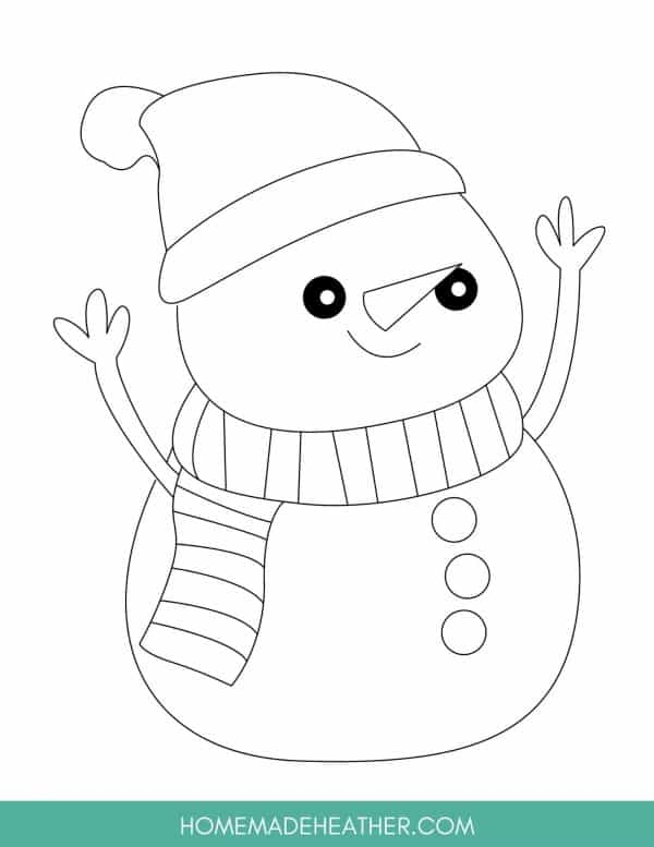 Printable Coloring Pages Snowman