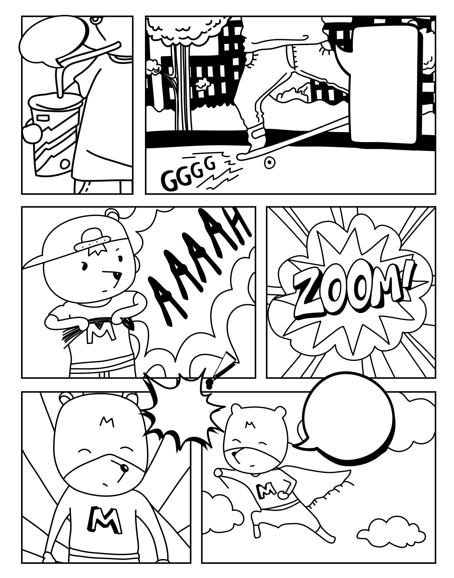 free comic strip template printable