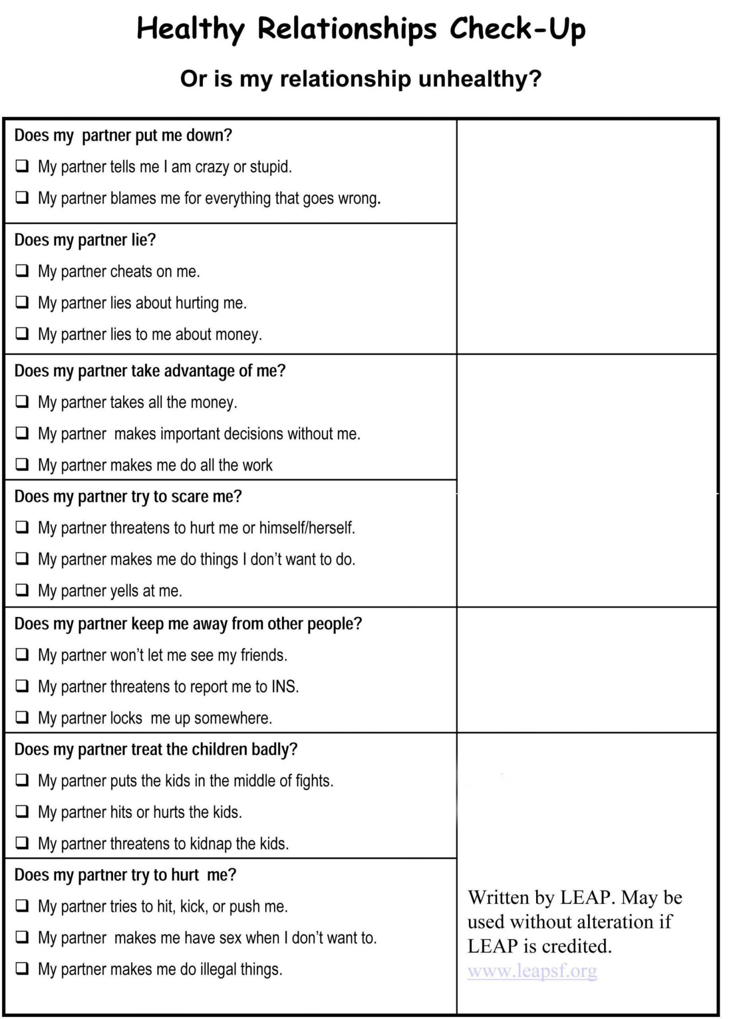 printable couples communication worksheets