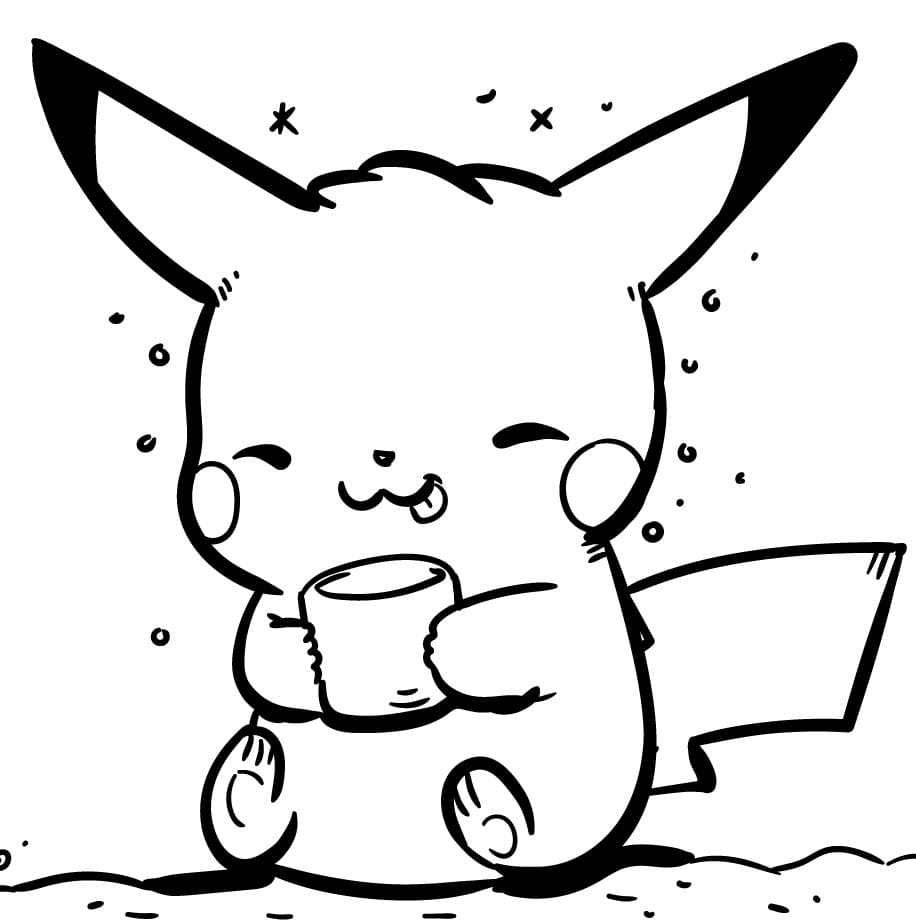 Printable Cute Pikachu Coloring Page Free Printable Coloring Pages 