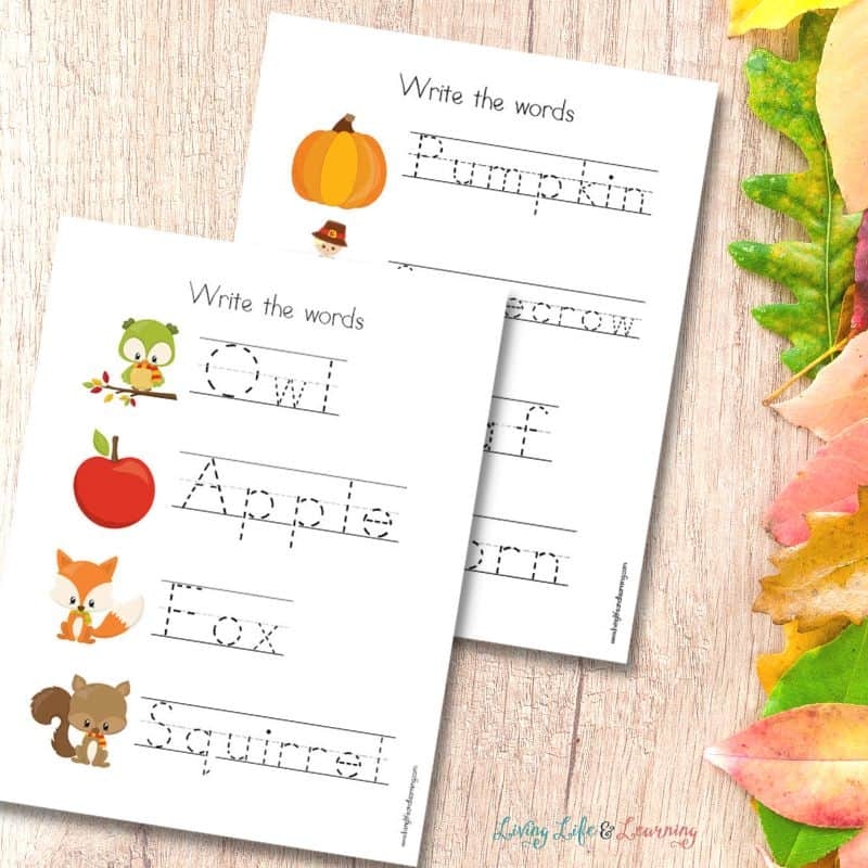 printable fall crafts for preschoolers
