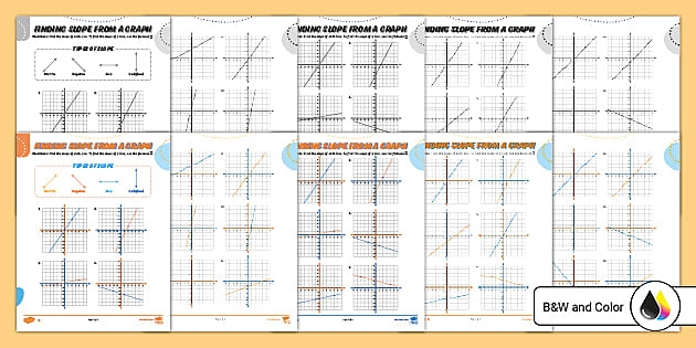 finding a slope from a graph worksheet