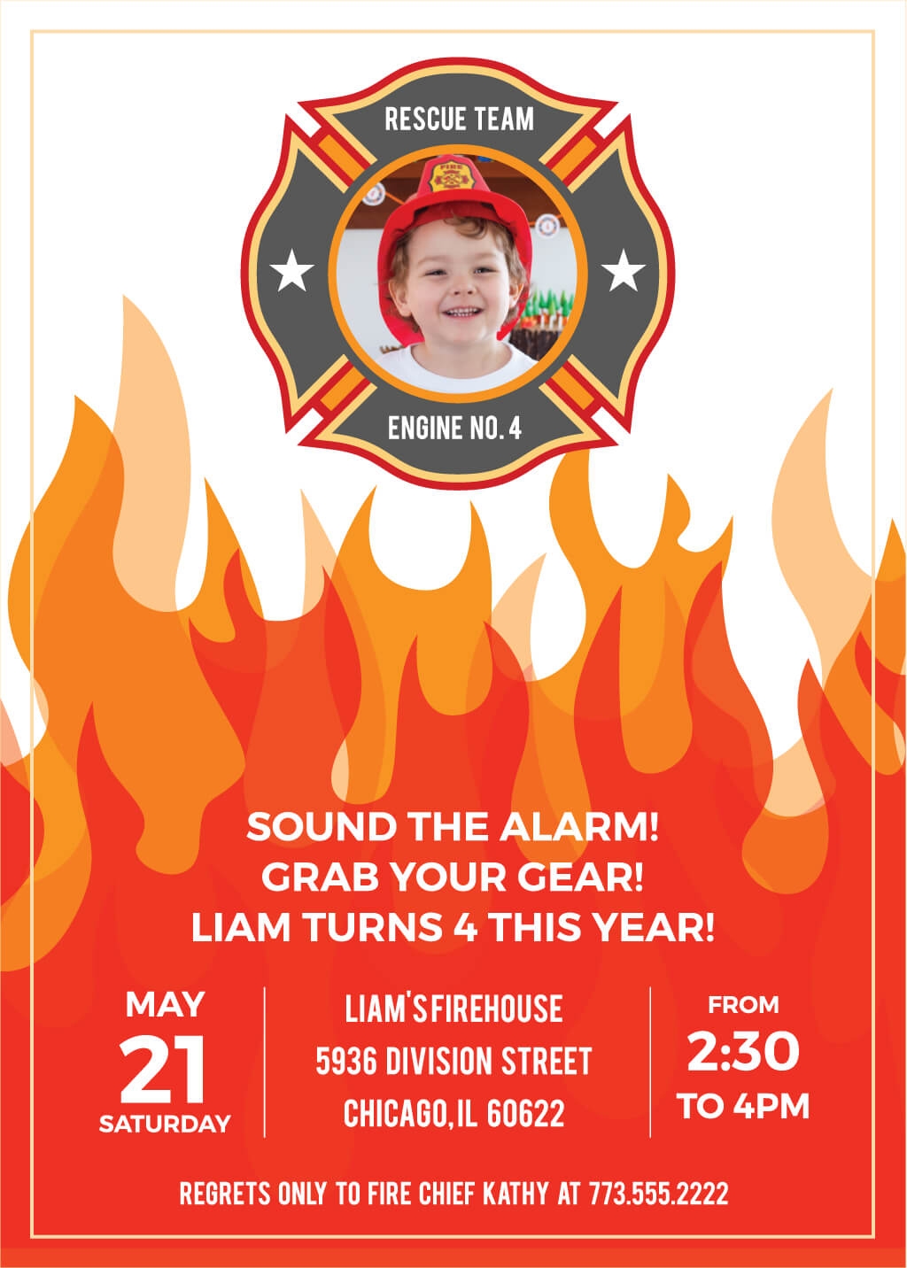 fireman birthday invitation template free