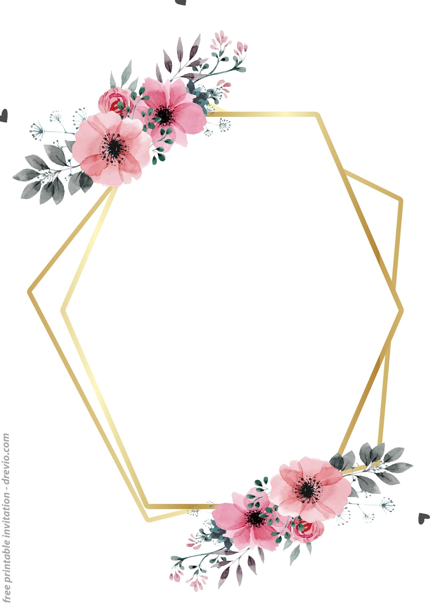 Printable Floral Invitation Template Free Printable Templates