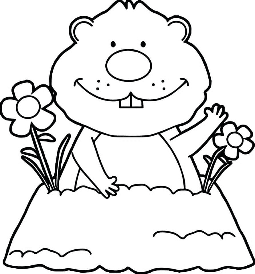 free printable groundhog day coloring pages