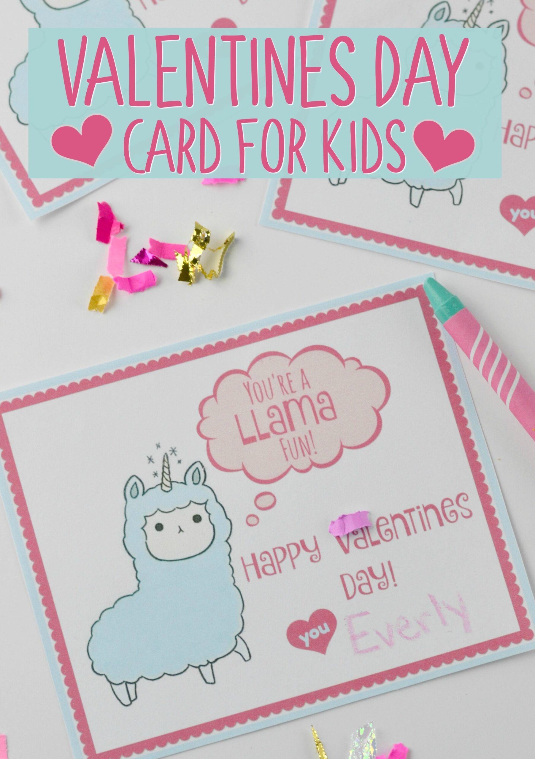 printable valentines card for kids
