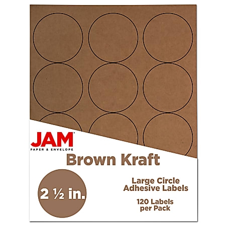 Printable Kraft Sticker Paper Labels A5 DARK Manilla 20 Sheets 