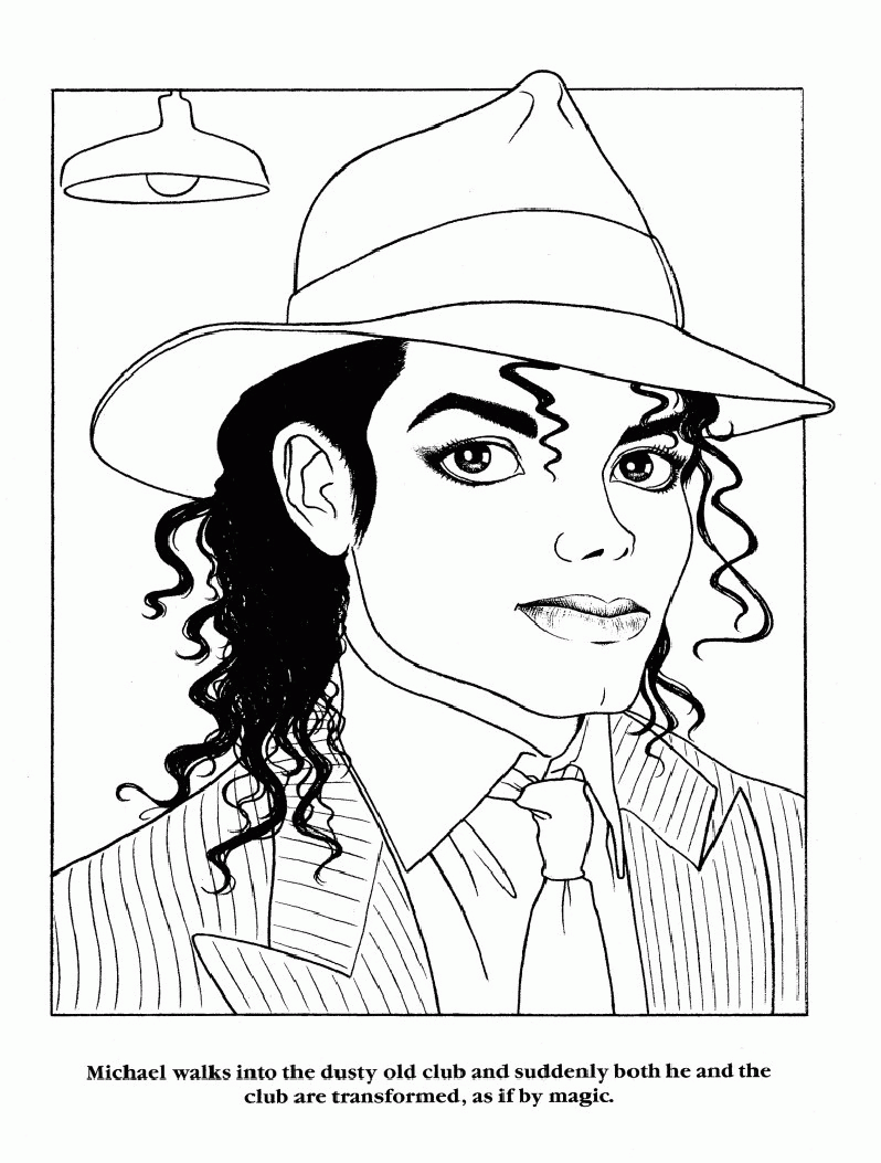 Coloring Page Of Michael Jackson