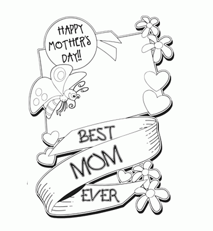 printable mothers day card coloring