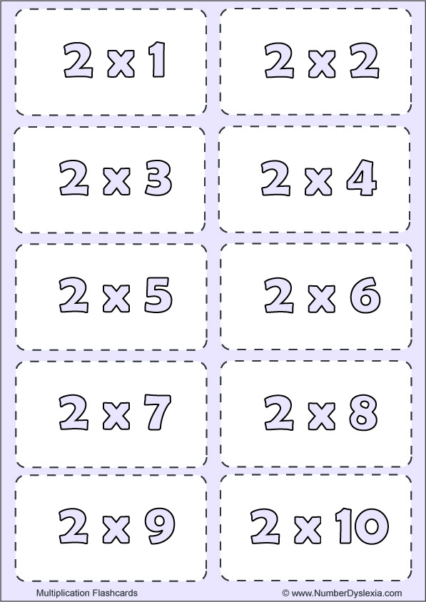 Printable Multiplication Flash Cards 0 10 With Answers On Ba