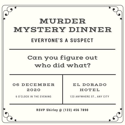 Printable Murder Mystery Invitation Template Printable Templates