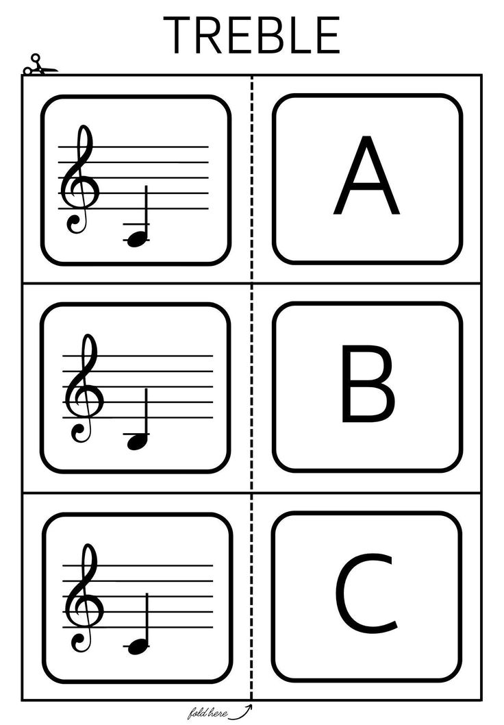 printable music note flash cards