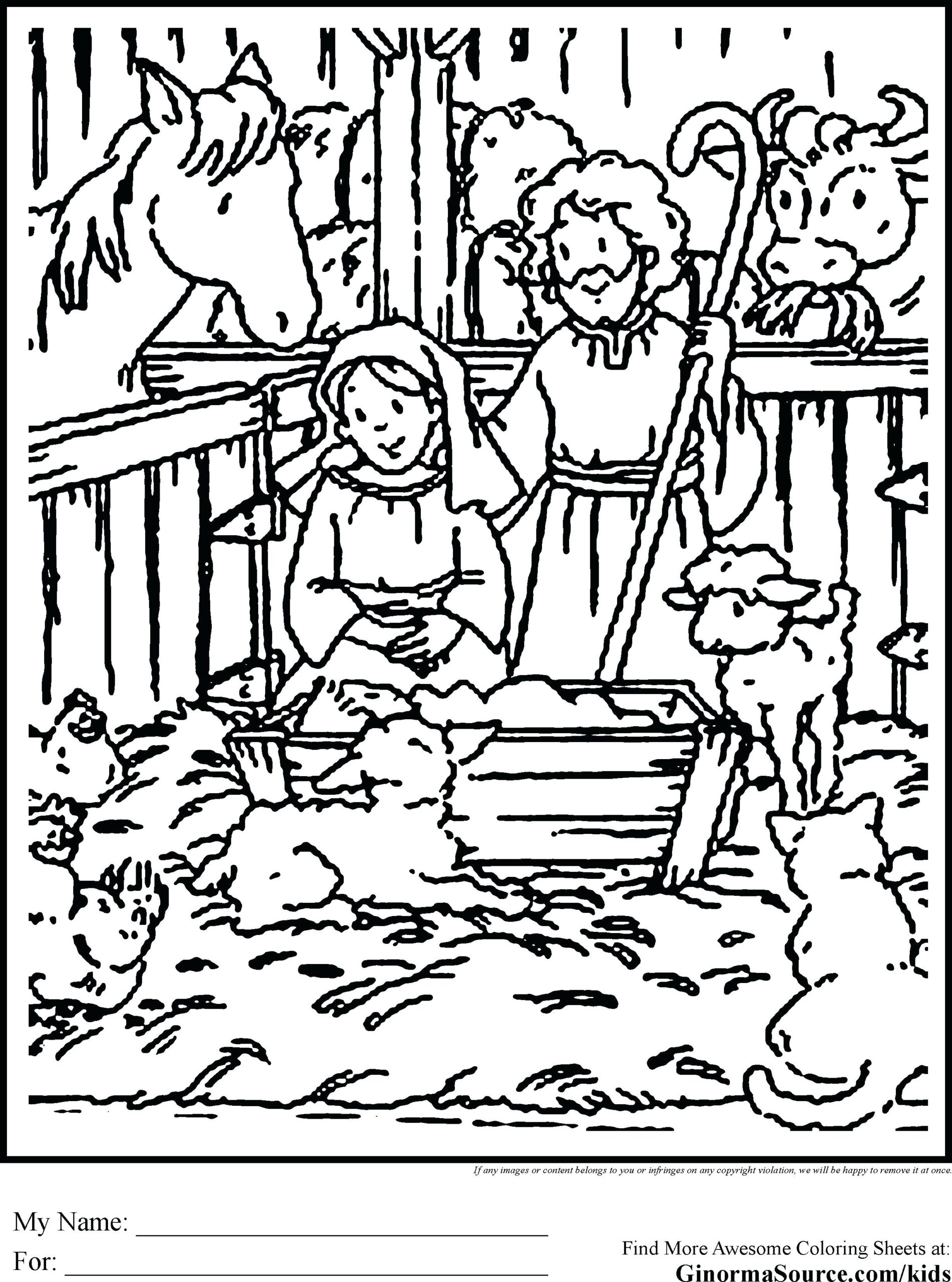 Printable Nativity Scene Coloring Pages At GetColorings Free 