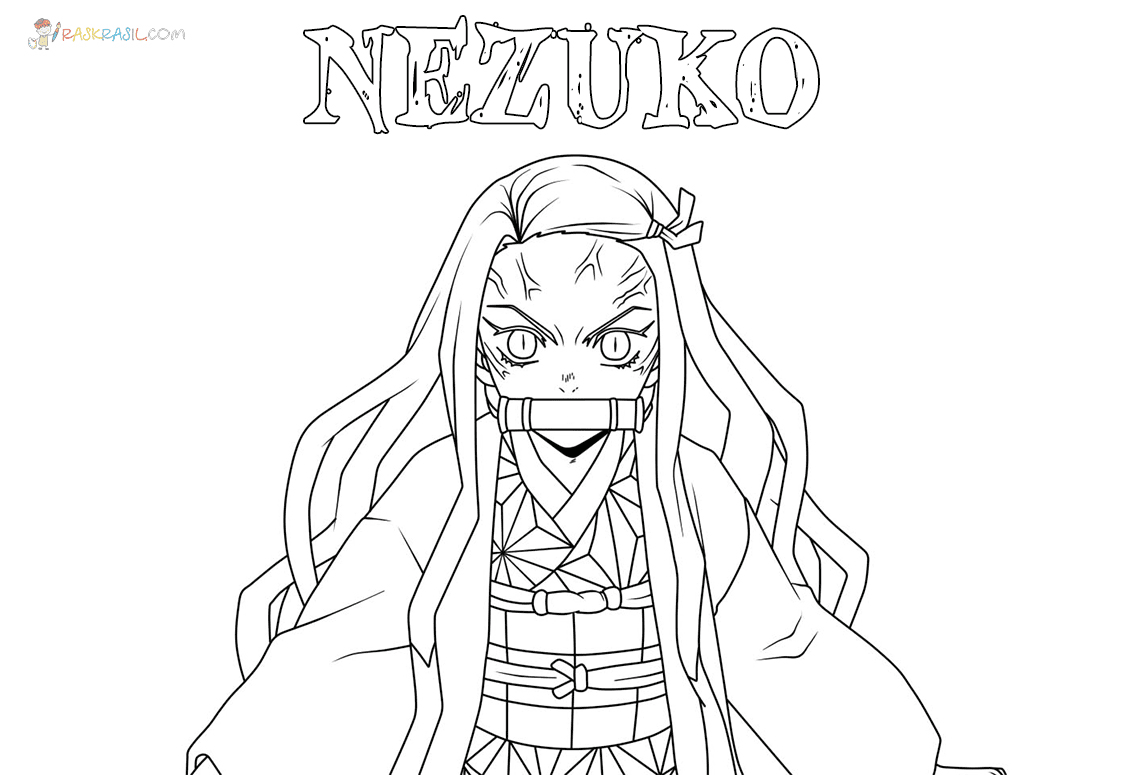 Printable Nezuko Coloring Page Free Printable Coloring Pages