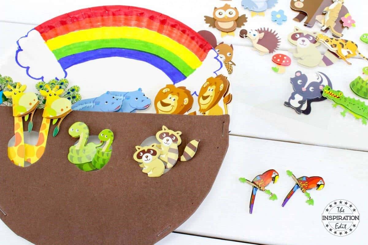 printable noah's ark paper plate craft