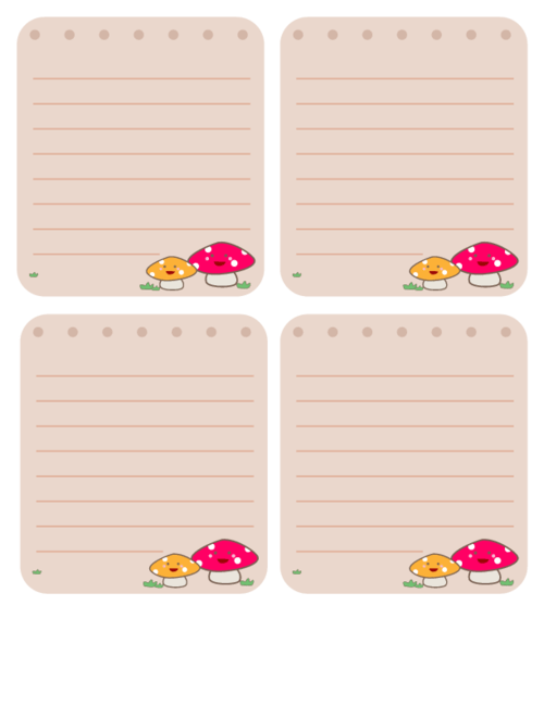 Printable Note Cards Calendar Printables