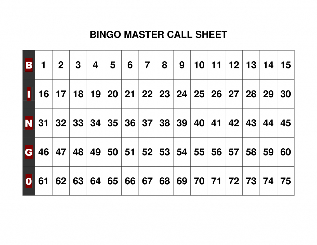 Printable Number Bingo Cards 1 75 Best FREE Printable