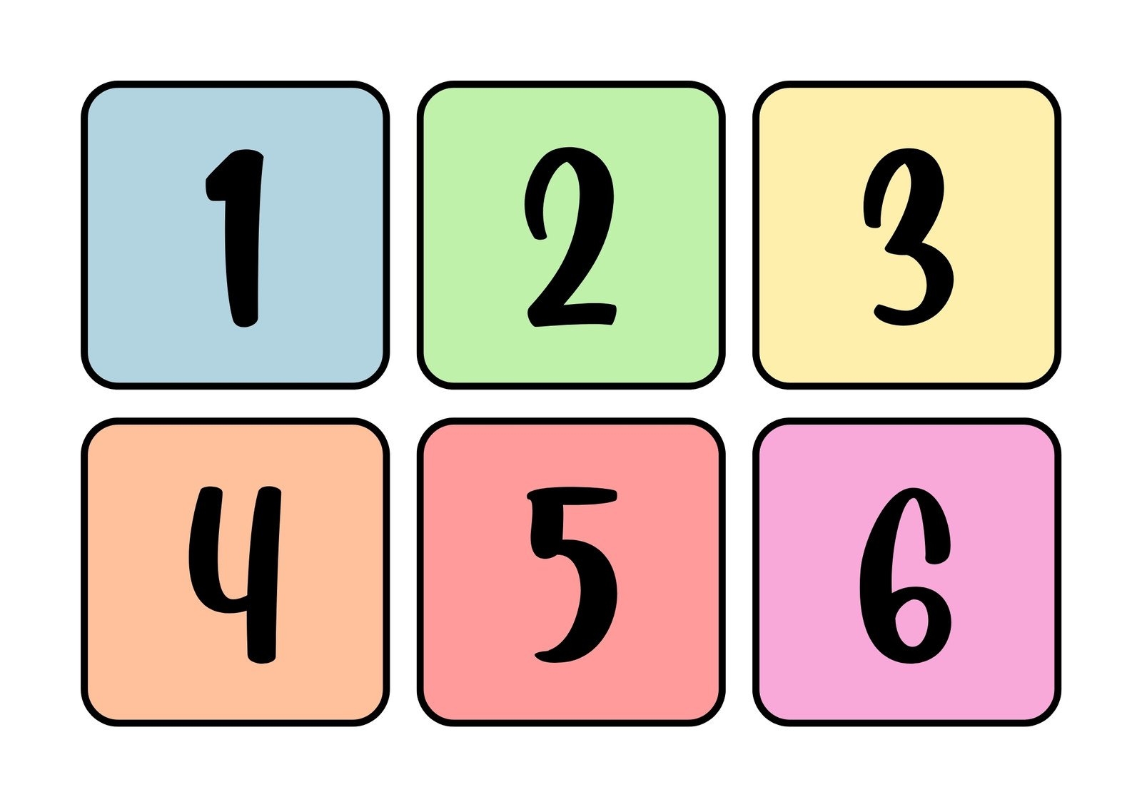 printable number wheel cards