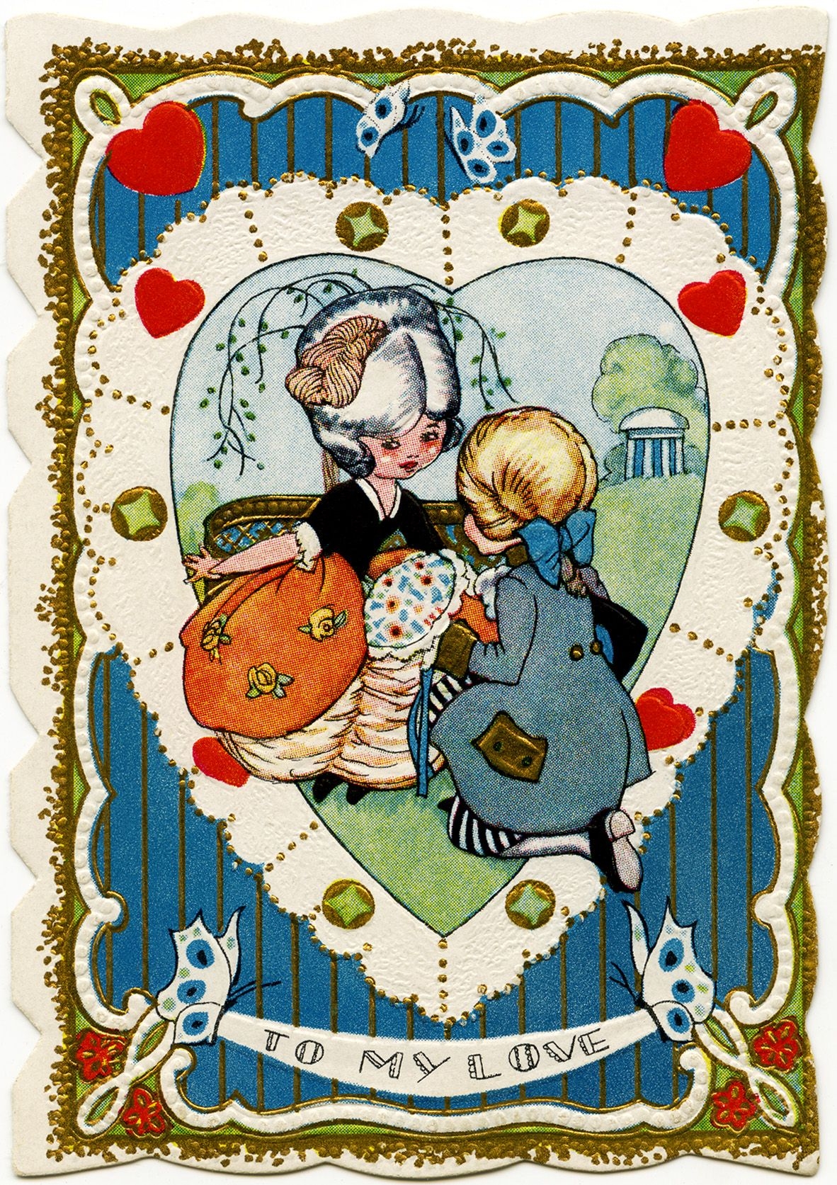printable old fashioned valentine cards
