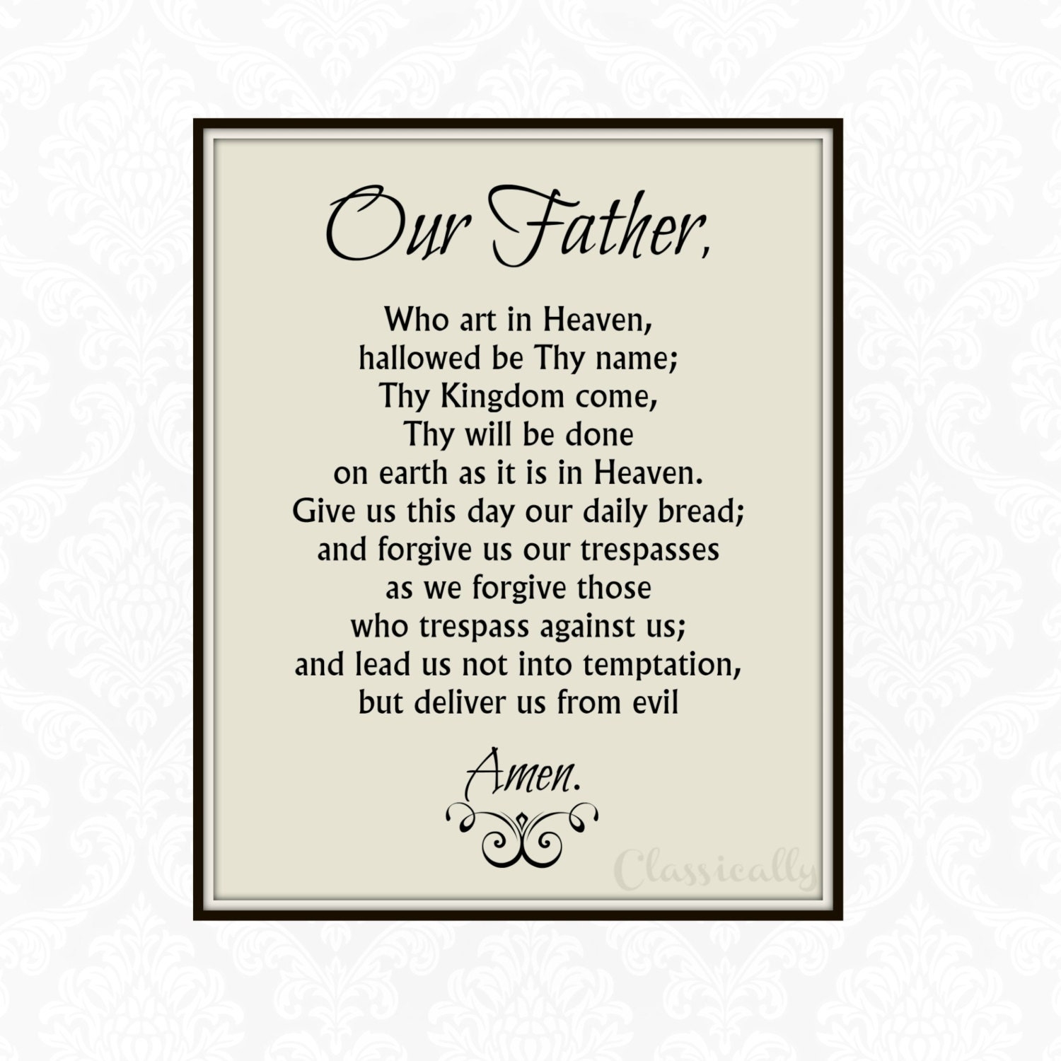 printable our father prayer cards