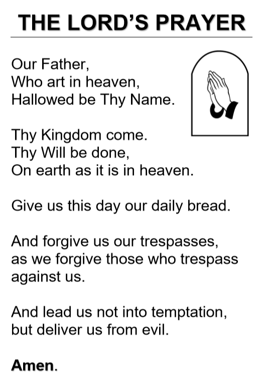Printable Our Father Prayer Printable Word Searches