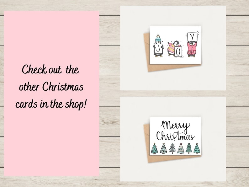 Printable Penguin Christmas Card Kids Christmas Card Merry Etsy