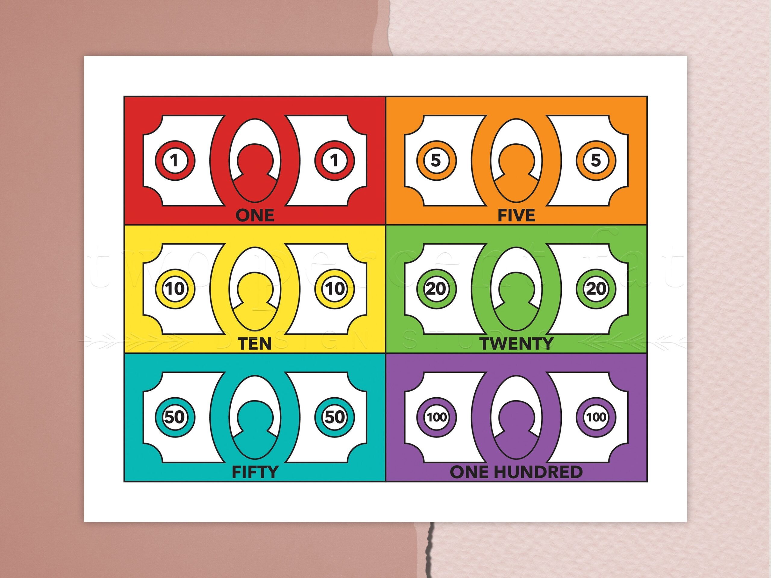 Printable Play Money For Board Game Board Game Pieces Template Board 