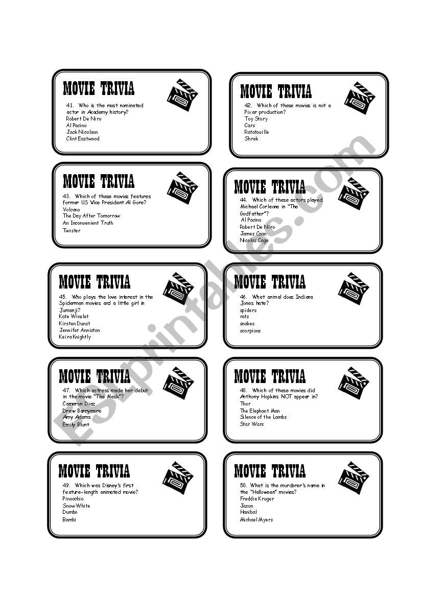 Printable Quiz Cards Printable Cards