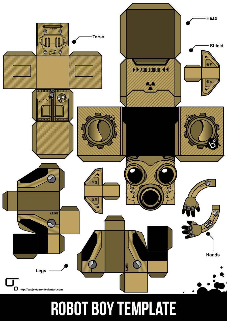 paper craft robot printable