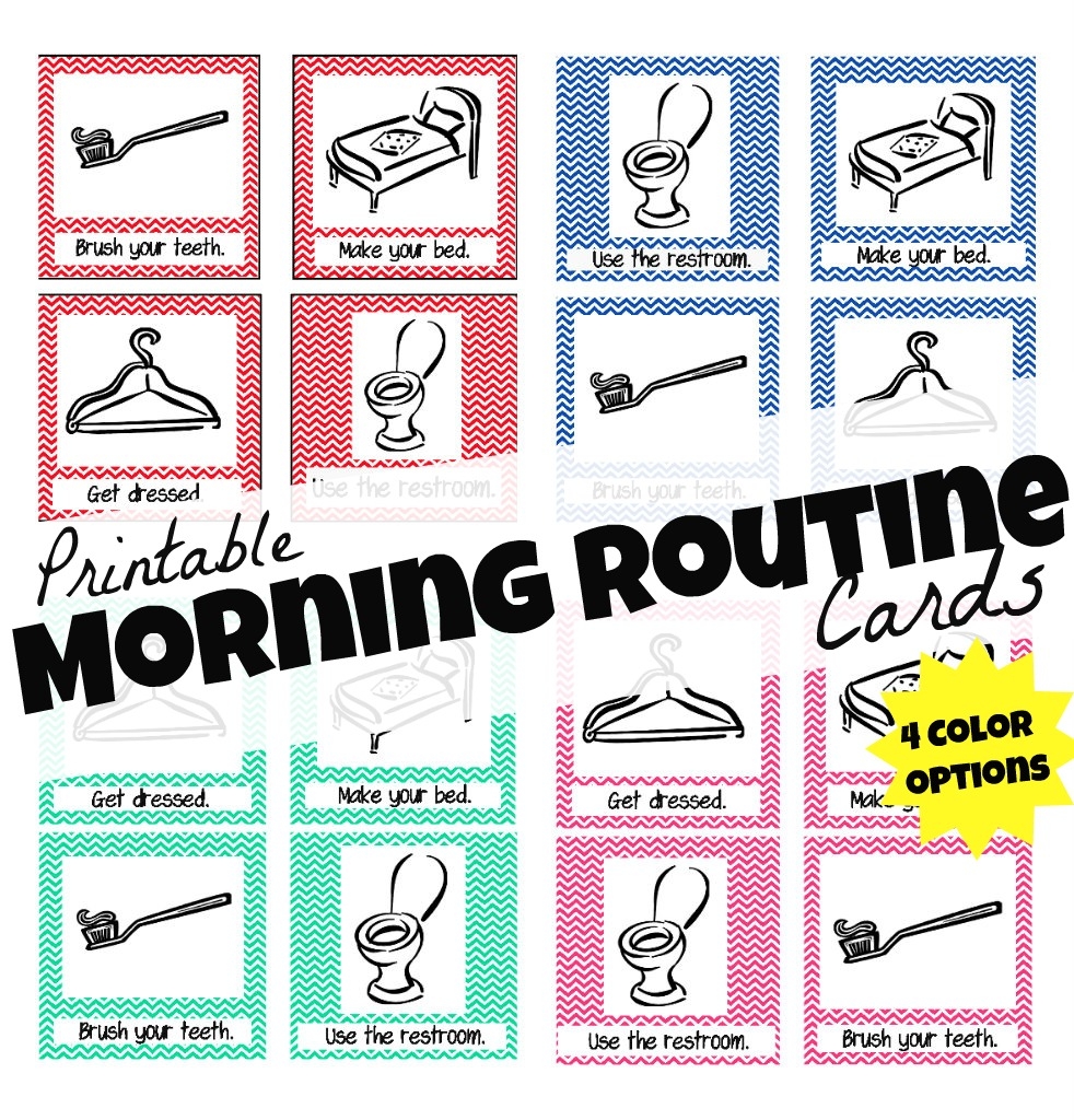 printable routine picture cards