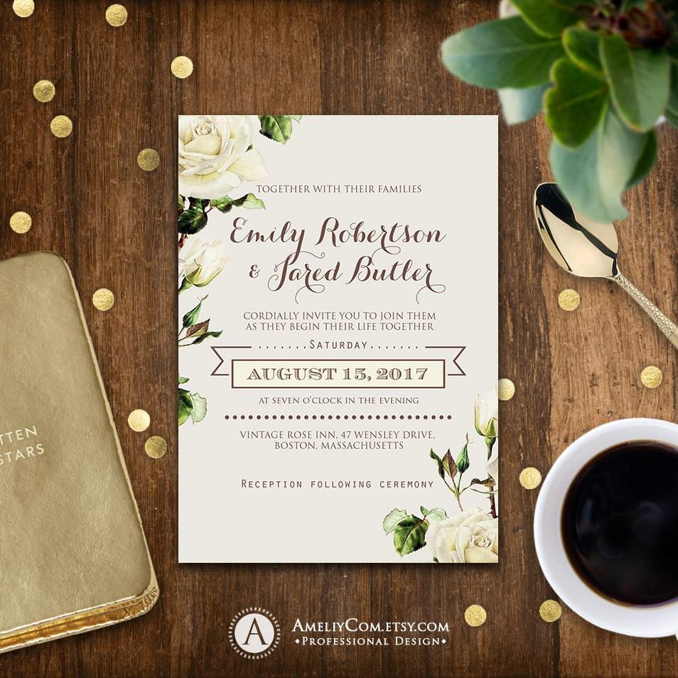 free rustic wedding invitation templates for word