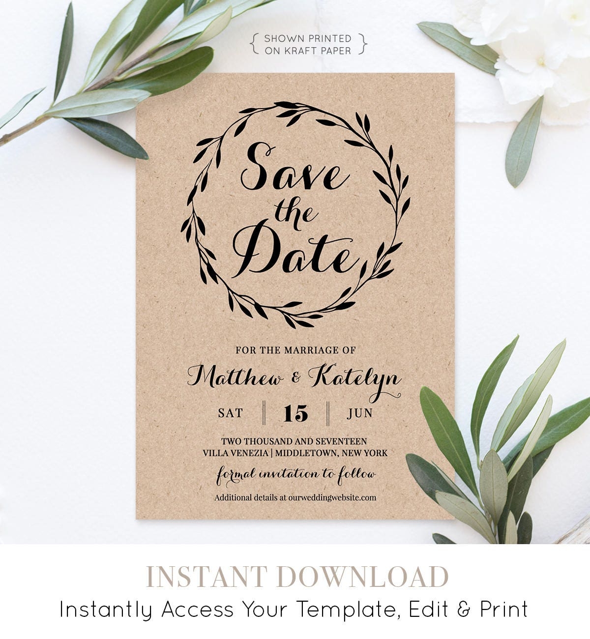 printable save the date card templates