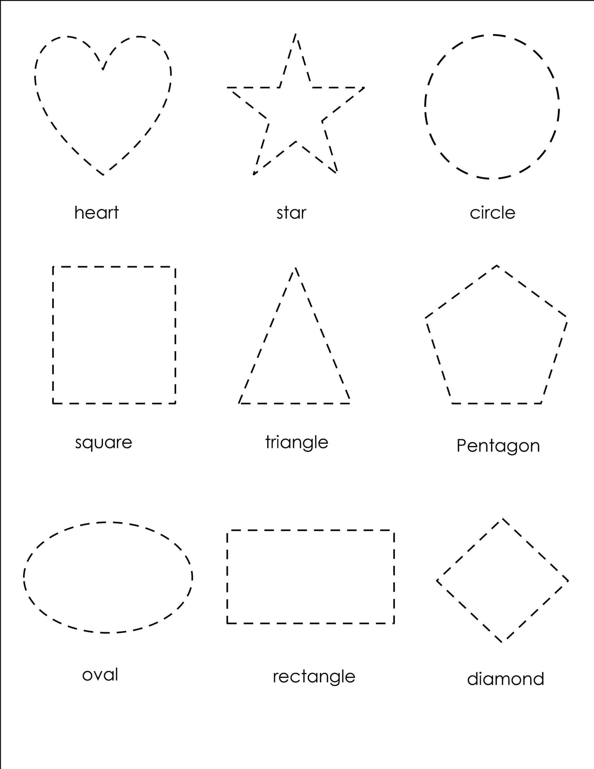 shape trace worksheet
