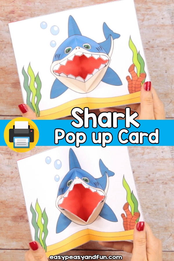 Printable Shark Pop Up Card Easy Peasy And Fun Membership