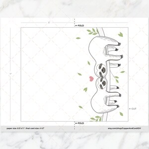 printable sloth card
