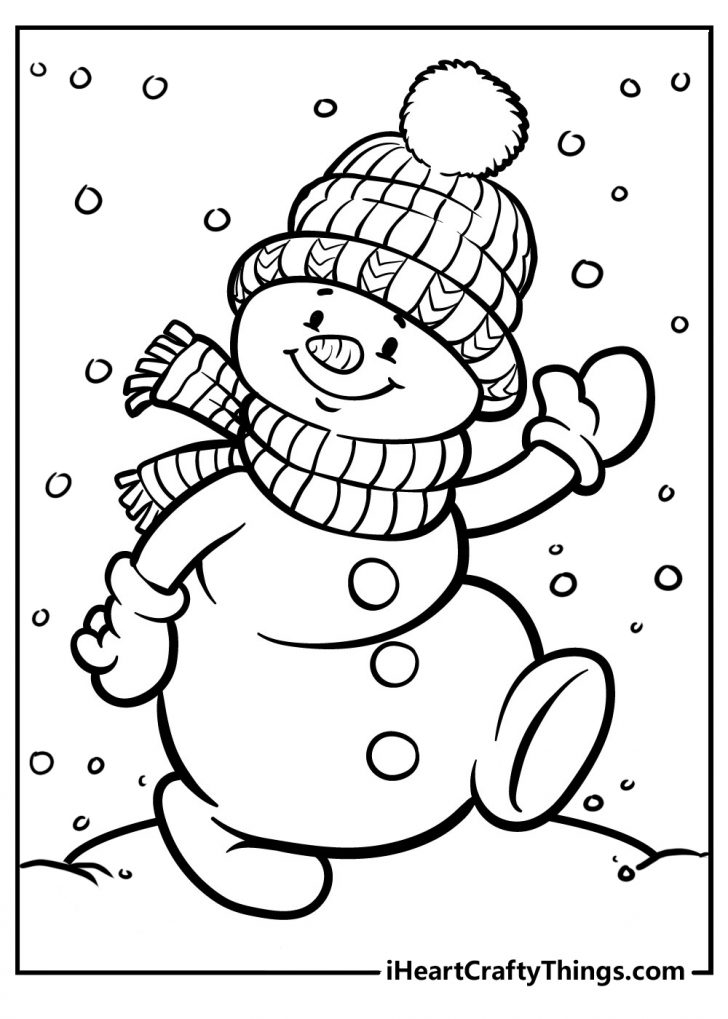 Printable Snowman Coloring Pages For Kids Coloring Pages