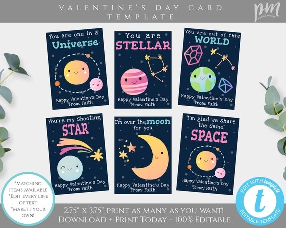 Printable Space Valentines Mom Wife Busy Life