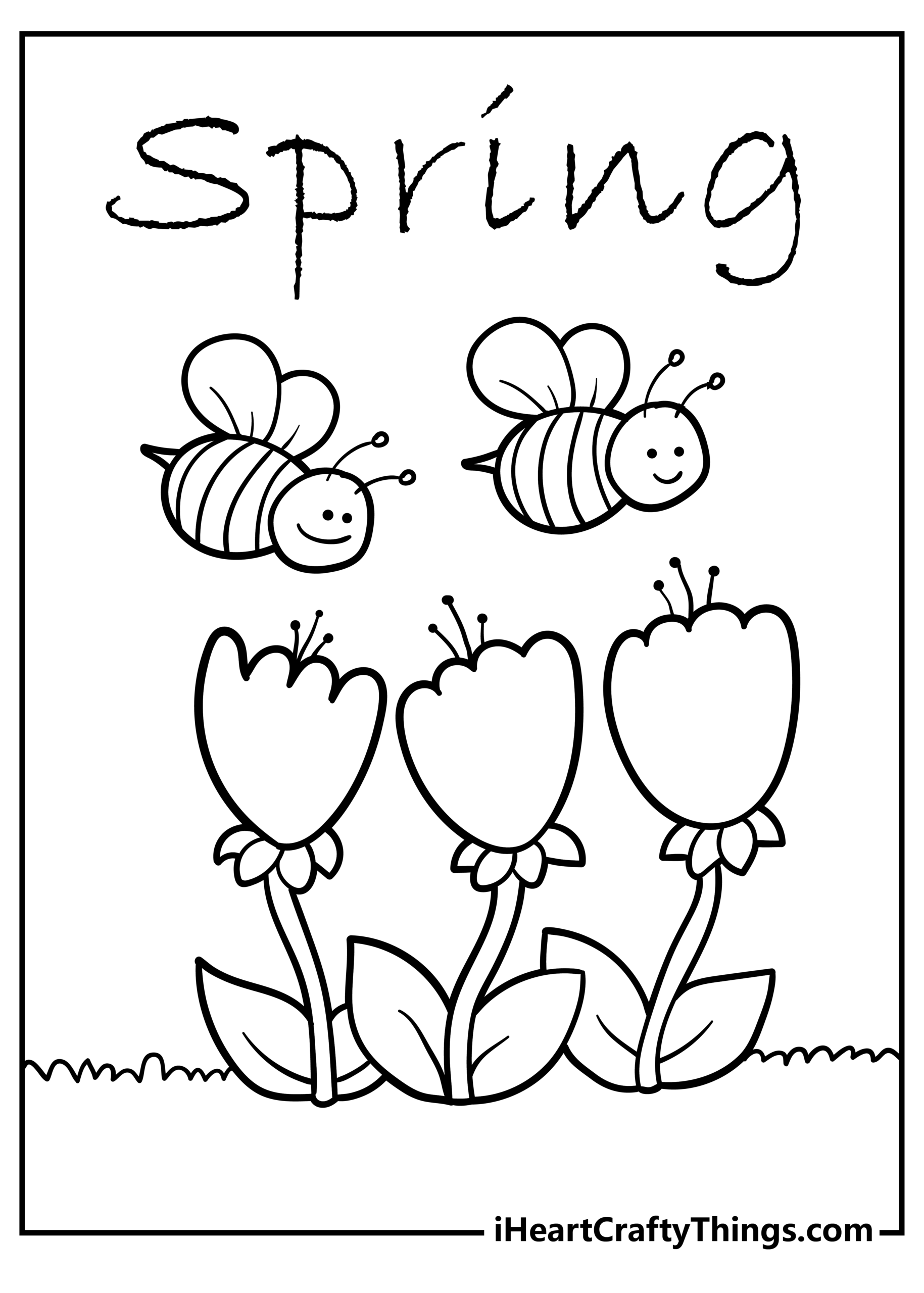 free printable spring pictures for kids to color