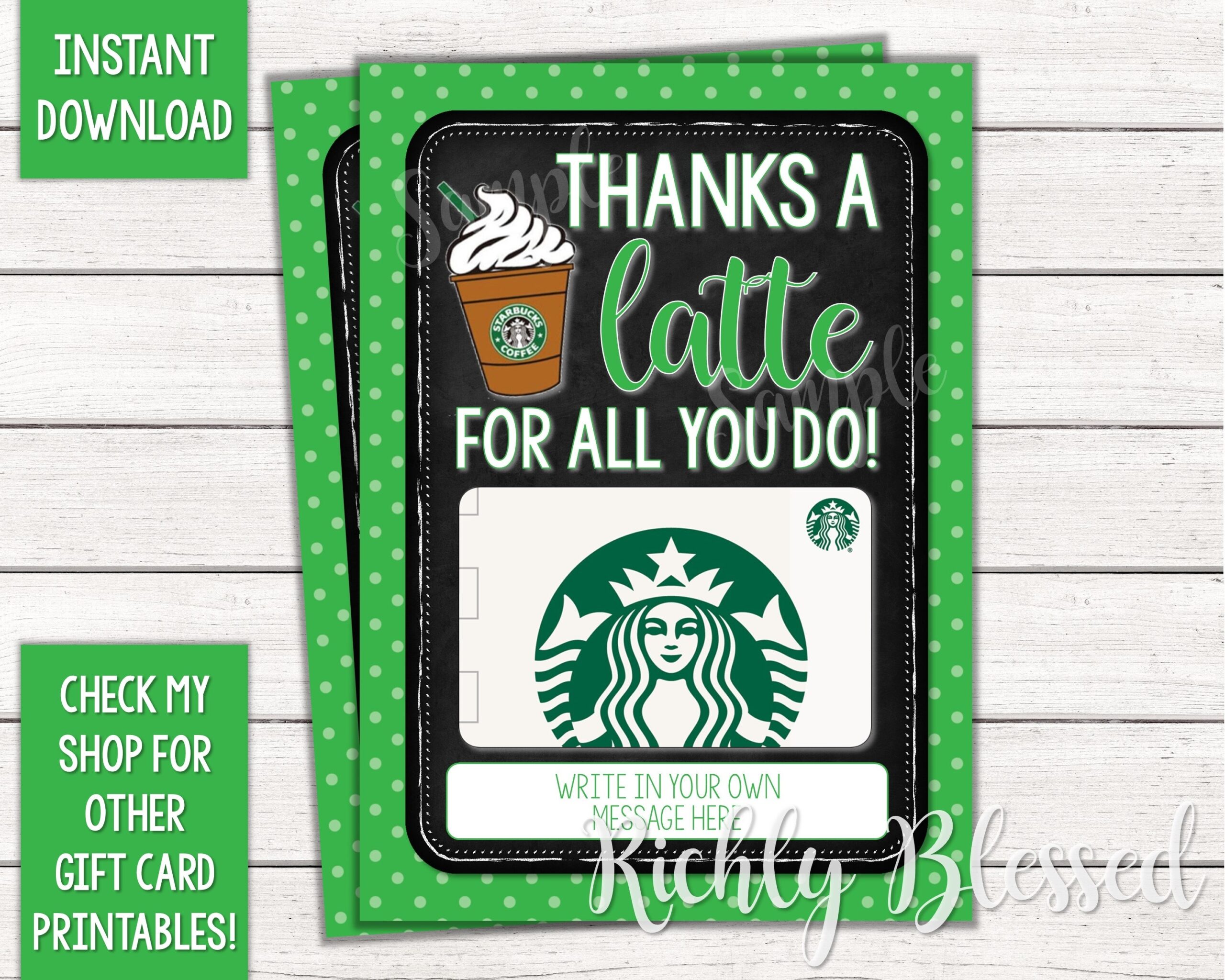 printable starbucks gift card free
