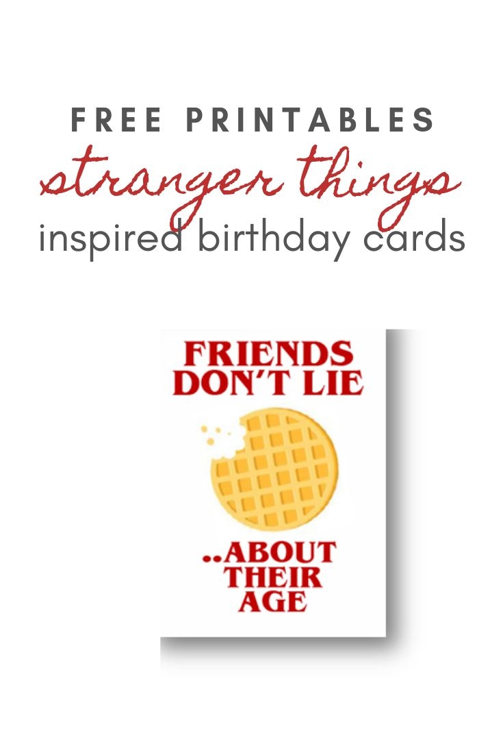 Printable Stranger Things Birthday Card