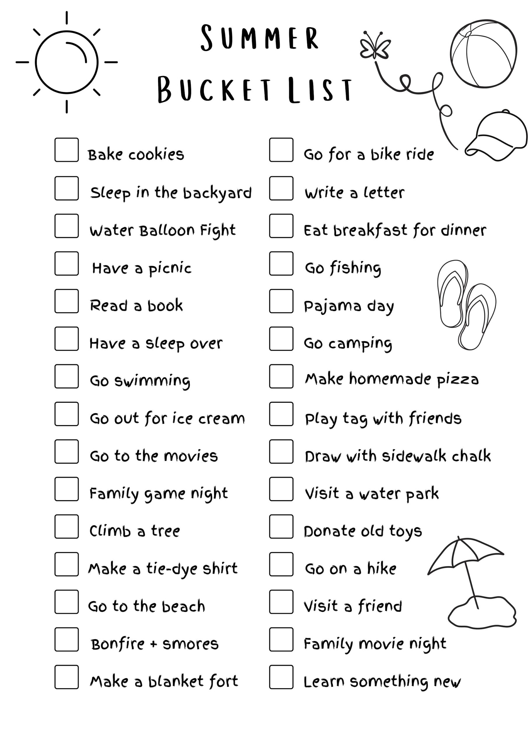 free printable summer pictures for kids
