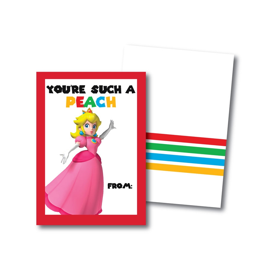 Printable Super Mario Valentines Cards Simply Noted